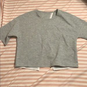 Lululemon crop tee, open back